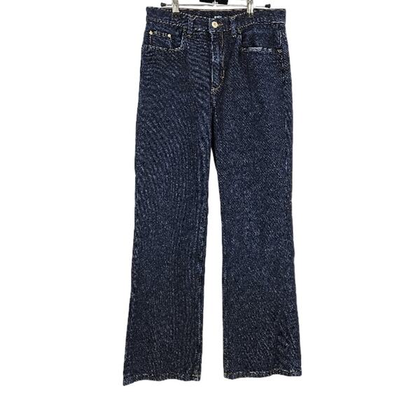 Wandler Daisy Flared-leg Jeans Blue Dark Wash High Waist Bootcut Denim Size 27